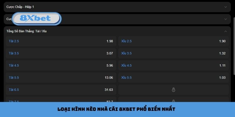 Loại hình kèo nhà cái 8xbet phổ biến nhất